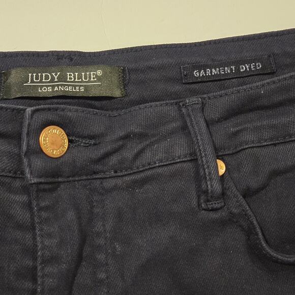 Judy Blue Tummy Control Wide Leg Crop in Dark Navy, Size 15/32, Style 88807 - Picture 5 of 9